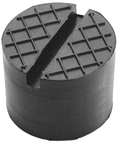 Gummiauflage viele Größen für Wagenheber Hebebühnen Rangierwagenheber Unterstellbock Gummiklotz universal Gummiblock für KFZ PKW SUV Reifenwechsel Werkstatt Schutz Auto (65x50 Nut+Waffel)