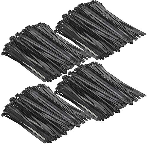 400 colliers de serrage réutilisables - Noir - 200 x 7,6 mm [AGT]