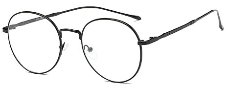 Flydo Blaulichtfilter Brille Damen Herren Blaulichtbrille Fake Brille Rund Bildschirmbrille Ohne Stärke Blaufilter Brille Anti Blaulicht Gaming brille Computerbrille