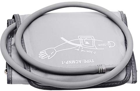 HEALLILY Blutdruckmessgerät Oberarm Blutdruckmanschette Klettmanschette mit integriertem Schlauch Ersatzmanschette Blutdruckmessgerät Zubehör 22-32CM (Grau)
