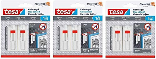Tesa Powerstrips Clou adhésif réglable pour papier peint et plâtre