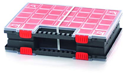 DUO Organizer Sortimentskasten Sammelbox Kunststoff 400 x 303 x 100 mm Kleinteilefächer individuel bis 42 Boxen