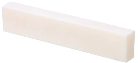 52 x 6 x 10mm / 2 x 0.2 x 0.4in DIY Blank BuffaloBone, Nut String Pillow Bone Nut and Saddle Blanks Unslotted Guitar Bridge Nuts for Guitar, Mandolin, Banjo, Ukulele (1Pc)