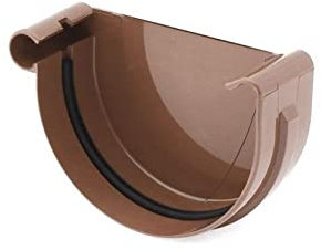 Rinnenkappe links braun System 75