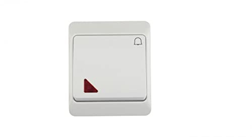 Hermes Drücker/Klingeltaster/ IP44 weiß GLNT-1D+n 0347-02 Elektro-plast Aufleger 5906868436447