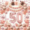 50 Geburtstag Deko Frauen,Luftballon 50. Geburtstag Rosegold Mit Geburtstag 50 Deko,Geburtstagsdeko 50 Happy Birthday Banner,Deko 50. Geburtstag Ballons,Konfetti Ballon für 50 Deko Frau Mehrweg
