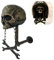 Motorcycle Skull Helmet Holder,Helmhalter mit Totenkopf,Helm Aufbewahrung Halter Helm Halterung,Wandmontage Hut Halter Motorradzubehör Helmhalter,Motorradhelm Rack,Helmhalter Wand