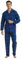 GLOBAL Homme Pyjama Flanelle | Ensembles de Pyjama Homme Coton | Vêtements de Nuit Haut Deux Pièces Chaud |Pyjama Sets Boutonnés à Manches Longues | Loungewear Carreaux Bleus Noirs M