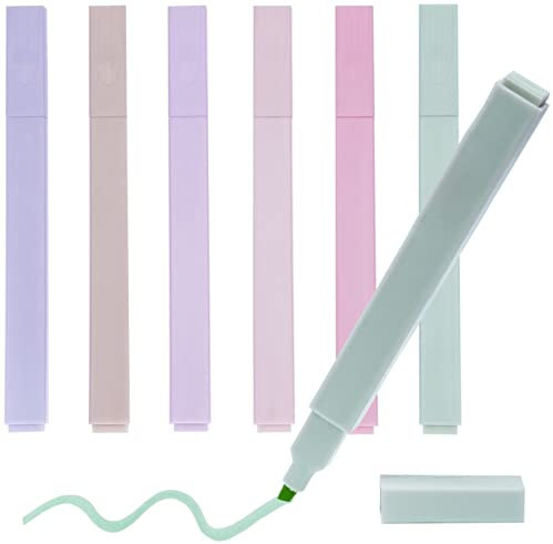 dhaikkkd bunte textmarker pack of 6 highlighter pen tag stift büro gadgets brush pen mextmarker marker pastell leuchtstifte