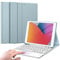 Fintie Tastatur Hülle für iPad (9. / 8. und 7. Generation - 2021/2020/2019), iPad 10.2 Zoll Deutscher Tastatur mit Touchpad Magnetisch Abnehmbarer Keyboard, Eisblau