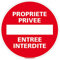 Panneau de Signalisation PVC 1 mm. Panneau Interdiction. Panneau Parking, Panneau d'information PVC. Taille au choi - Diamètre 350 mm - Propriété privée entrée interdite -