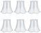 Lampenschirm Klein, Lampenschirme, 6er-Set, Moderne kleine Weiß Kandelaber-Schirme, die an den Lampenschirmen der Glühlampe befestigt Werden, weiß, für Hängelampe Tischlampe Stehlampe Ersatz