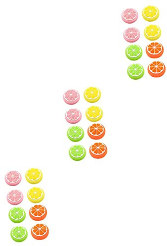 Mikikit Joystick-Abdeckung Stück Abdeckung Farbe Thema Joy Grips Grip Caps Für Silikon Conter Sortierte Aufkleber Mixing Mixed Con Adorable Stick Kompatibel Protection Mit Fruit -