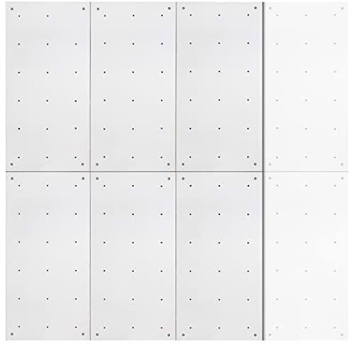 ALPIDEX Kletterwand ab 1,44 qm in Natur/Weiß/Braun inkl. Befestigungsmaterial und Einschlagmuttern, unbegrenzt erweiterbar Kinder Erwachsene, Veredelt Weiß|6 Paneele (4.32 m²)