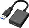OcioDual Adaptador de Video de USB 3.0 a HDTV M/H, Soporta Resolución de hasta 1080p Full HD Color Negro para Ordenadores de Mesa PC y Portátiles, Monitores, Proyectores y Televisores