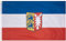 MUWO Flagge 16 deutsche Bundesländer + Mallorca 90 x 150 cm, doppelseitige Gartenflagge, wetterbeständige Fanflagge, Polyester Länderflagge Deutschland, mit Metallösen. (Schleswig-Holstein)
