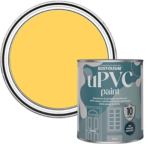 Rust-Oleum Yellow uPVC Door and Window Paint In Satin Finish - Lemon Jelly 750ml