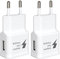 2er Pack USB Ladegerät Stecker, Adaptives Schnell Ladegerät Ladestecker für Samsung S21/S20/S10/S6/S7/S8/S9/Edge/Plus/Active, A14/Note 8/9, Google Pixel 2/3/XL und andere Smartphones/Geräte