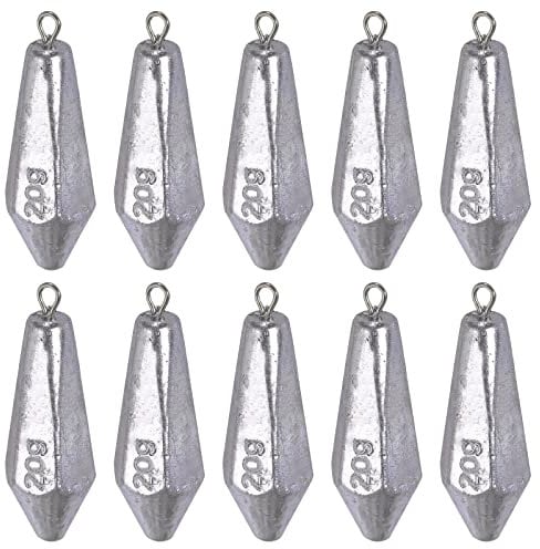 QualyQualy Grundblei Angeln Dropshot Blei Sinker Drop Shot Bleigewichte Angelzubehör Angelblei Set Blei Gewichte für Süßwasser Casting FischenBassforelle Wels, 20g 10 Stück