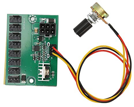 Pwm Fan Controller, 3 Pin 4 Pin Ram Fan Fan Governor, PC Fan Hub 2 Pin 3 Pin 4 Pin Fan Adapter PWM PC Case Cooling Fan Hub Voltage Regulator 8 Way Splitter 12V Speed Controller