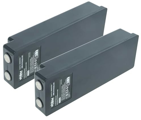 vhbw 2X Akku kompatibel mit Scanreco Palfinger | Mini, Maxi, Marrel 500 Industrie-Funkfernsteuerung Fernbedienung (3000 mAh, 7,2 V, NiMH) - Schwarz