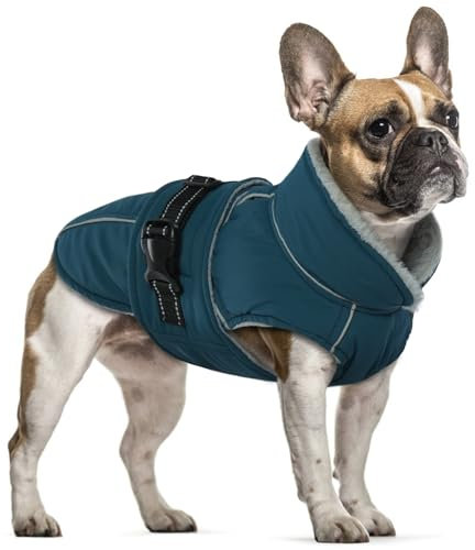Hundemantel Mittelgroße Hunde, Hundemantel Wasserdicht Hundepullover Winterjacken & Wintermäntel für Hunde Warm Fleecemantel(Dunkelgrün, M)