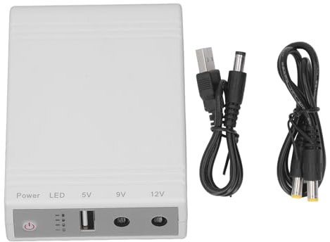 Gearwell 10400mAh Mini UPS Battery Backup, Lithium ion Backup Battery Pack Portable Uninterruptible Power Supply with DC 12V 9V 5V Output for Router