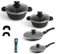 METTMANN PROFESSIONNEL - Batterie de cuisine 14 pièces, Induction,Lot Poele et Casserole Induction, Poêles Antiadhésif 20/24cm, Marmite 24/20 cm, Batterie de Cuisine Induction avec couvercle