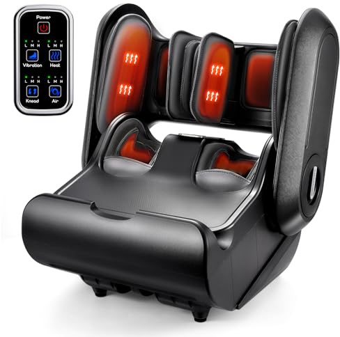 EaseZen 2 in 1 Detachable Foot and Calf Massager with Heat for Neuropathy