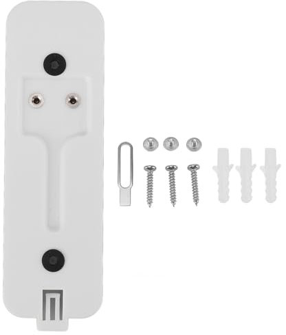 Video Doorbell Plastic Backplate Replacement Part with Screws and Hook Fittings (White)