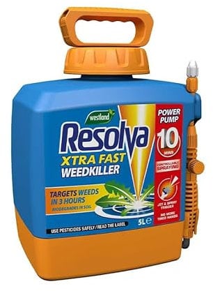 Resolva Xtra Fast Weedkille Ready to Use, Fast Acting Formula for Eliminating Weeds, Ideal for Paths, Driveways, Lawns, & Gardens – Effective Results in Just Hours, Safe & Convenient (5L Power Pump)