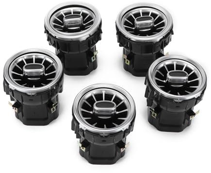 5pcs 64-Farben-LED-Turbinenluft-Lüftungs-Kit Kompatibel mit C GLC-Klasse W205 2019-2021, Turbo Air-Entlüftung mit Plug-and-Play-Design