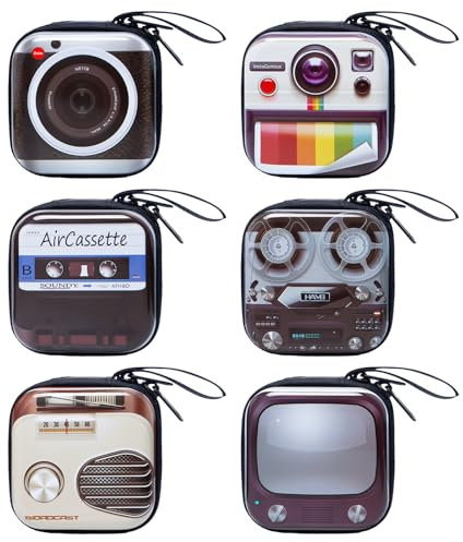 Sixfolo 6 Pezzi Vintage Portamonete Piccolo Mini Portamonete in Latta Portafoglio Portatile per Bambino Porta Monete da Piazza con Cerniera per Monete Tessere Chiavi,7x7x3 cm