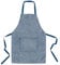 lepni.me Premium Kochschürzen | Kochen Backen Grillen für Haus und Restaurant | Schürzen mit Doppeltasche für Damen und Herren | Küchenschürze (Einstellbar Organic Blue Leer)
