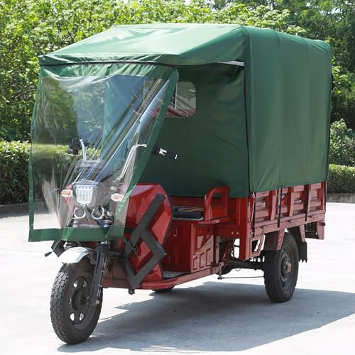 FOELANNE Mobility Scooter Regenschutz, Abdeckung for Elektro-Dreiräder, wasserdicht, Winddicht, reflektierende Streifen, Oxford-Stoff, Stahlrahmen, mehrere Größen, Mehrfarbig(160 * 110cm/63 * 43)