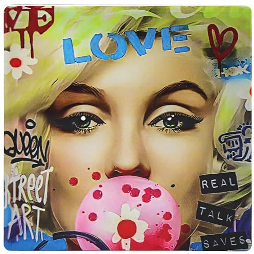 Lesser & Pavey Urban Art Blonde Bombshell Coaster For Home & Office | Stylish Coasters For Kitchen & Dining | Durable Drink Coasters For Tabletops | Decorative Home Accessories for Drinks & Tables