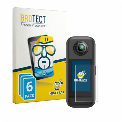 BROTECT 6 Stück Schutzfolie für Akaso 360 Displayschutz Folie Made in Germany, Ultra-Klar