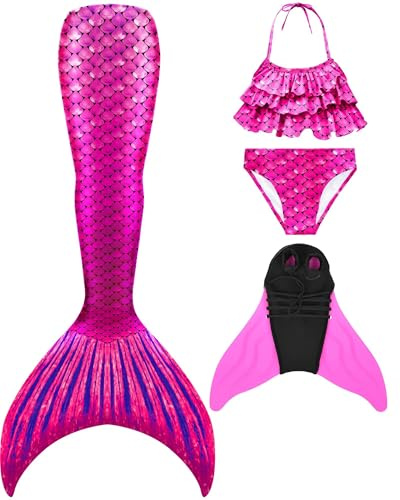 Nestoto Boho Bedrucktes Bikini Zweiteiler mit Überwurfrock，Damen Badeanzug，Atmungsaktive Badebekleidung für Poolparty