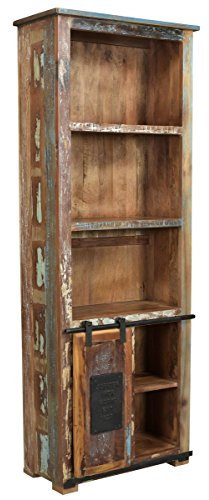 SIT-Möbel Jupiter Regal, Bunt Lackiert, Altholz, Natur, 66 x 32 x 180 cm