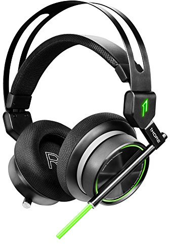1MORE Over-Ear Kopfhörer, mit Mikro-USB- und 3,5-mm- Audioanschlüssen, Stereo, LED-Beleuchtung, ENC- Doppelmikrofonen, Headset mit ergonomischem und komfortablem Kopfbügel für PC/Smartphones.