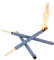 Favorit Fackeln, 3 Stück, blau/weiß – Gartenfackel, 40 cm lang, ca. 60 Minuten Brenndauer, + Tropfschutz - 2030