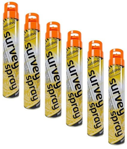 PDL – Pegdev - ORANGE SURVEY LINE MARKER AEROSOL SPRAY | Highly Pigmented, Hard-Wearing Paint for Car Parks, Fields, Roads, and More. (6)