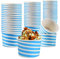 TYPTOP Eisbecher – 50 Einwegbecher aus Papier für Dessert und Partyzubehör, 237 ml (blaue Streifen, 237 ml)