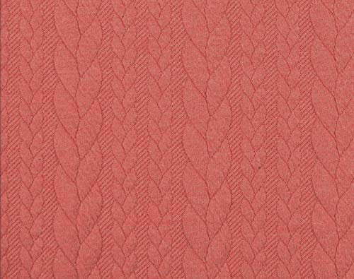 Zopfstrick Jacquard Jersey 0,5m Strickstoffe Winterstoffe - Stoffe Meterware (Lache)