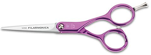 FILARMONICA Tijeras Peluquería Profesional Wind Cortar Tijera de Peluquero de Acero Inoxidable con Mangos de Aluminio Muy Ligeras de Corte 5.5 Alta Resistencia