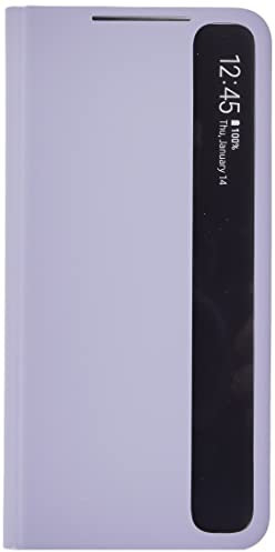 Samsung Clear View Smartphone Cover EF-ZG991 für Galaxy S21 5G Flip Cover, Handy-Hülle, extra-dünn, stoßfest, Schutz Case, Violet