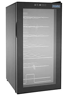 Polar C-Series 28 Bottle Table Top Wine Fridge - Removable Shelves, LED Control Panel, Energy Rating G CC066