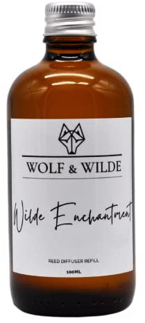 Wilde Enchantment 100ML Luxury Reed Diffuser Refill In Amber Glass Bottle