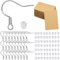 250pcs Ohrringe Selber Machen Set mit 925 Silber Ohrhaken Ohrring Verschlüsse und Biegeringe Schmuck Basteln Zubehör für DIY Ohrhänger Schmuckherstellung