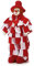 Kölner Lappenclown rot weiß | 55 cm | Clownfigur Figur Karneval | Clown Stoffclown | Karnevalsdeko